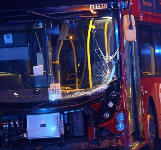 The extent of the damage to the bus. Pictures: UKNip