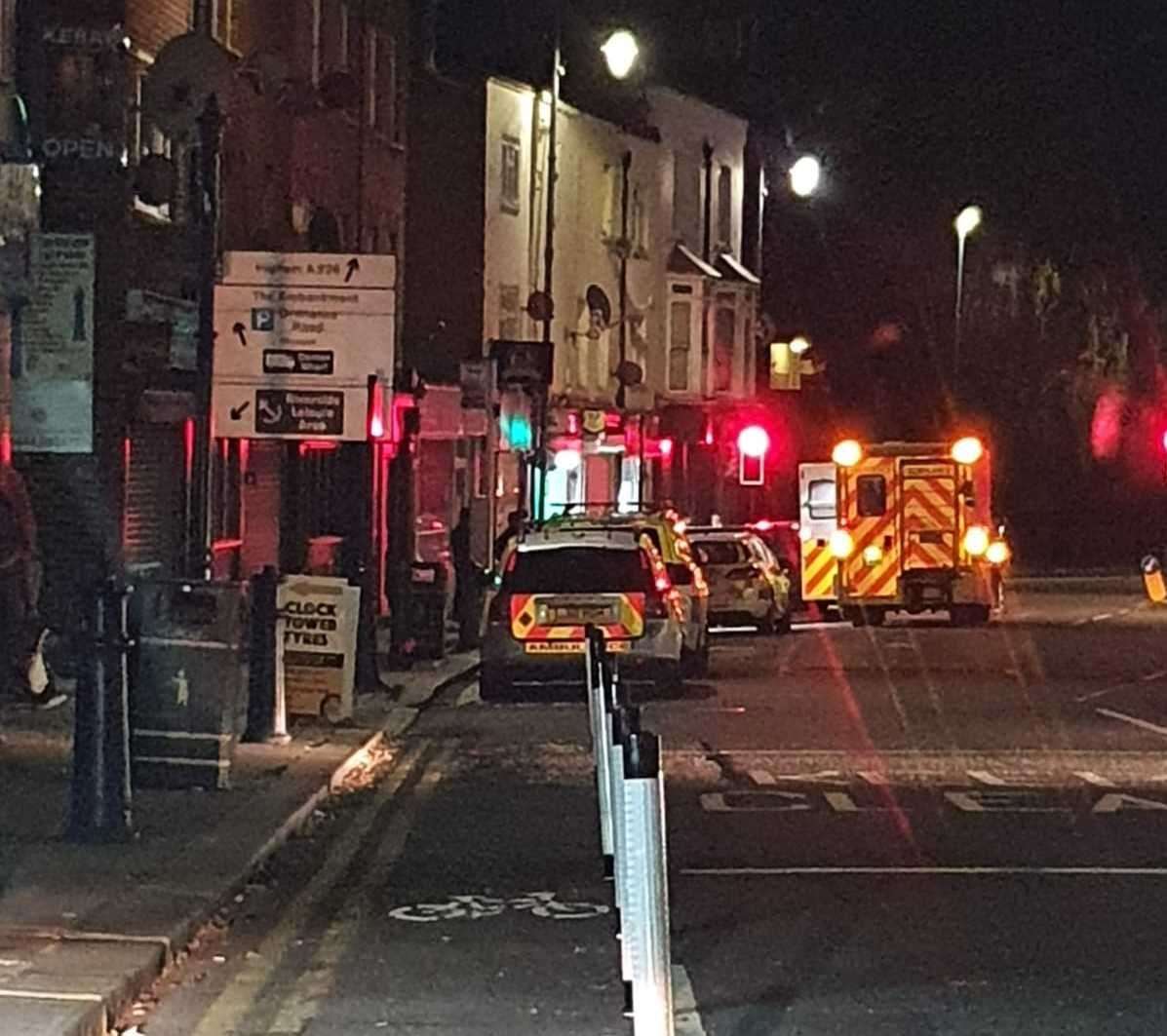 Police were called to Milton Road in Gravesend after a man was assaulted. Picture: Jonjo O'Connell
