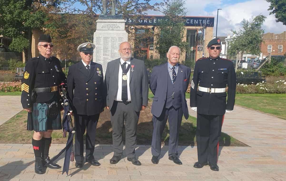 Veterans with Cllr Jeremy Kite (centre) this morning