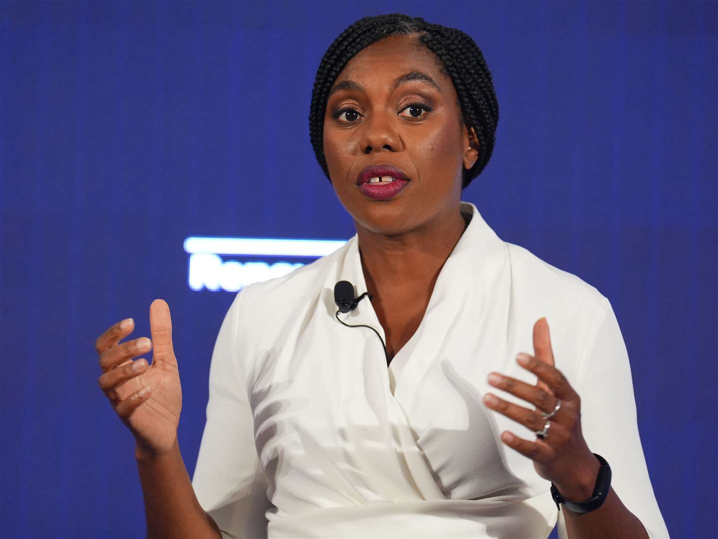 Kemi Badenoch speaking at a Conservative Party leadership campaign event (James Manning/PA)