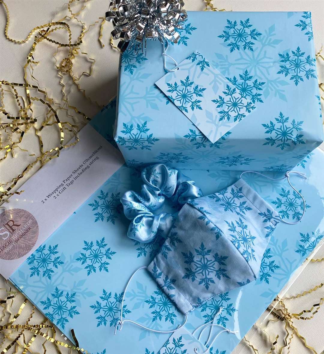 The 22 year old has a line of Christmas wrapping paper available. Picture: Stacie Richards