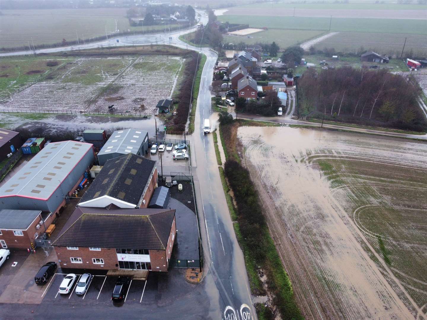 A drone captured the full extent of the damage. Picture: Geoff Watkins / @DronePilotGeoff