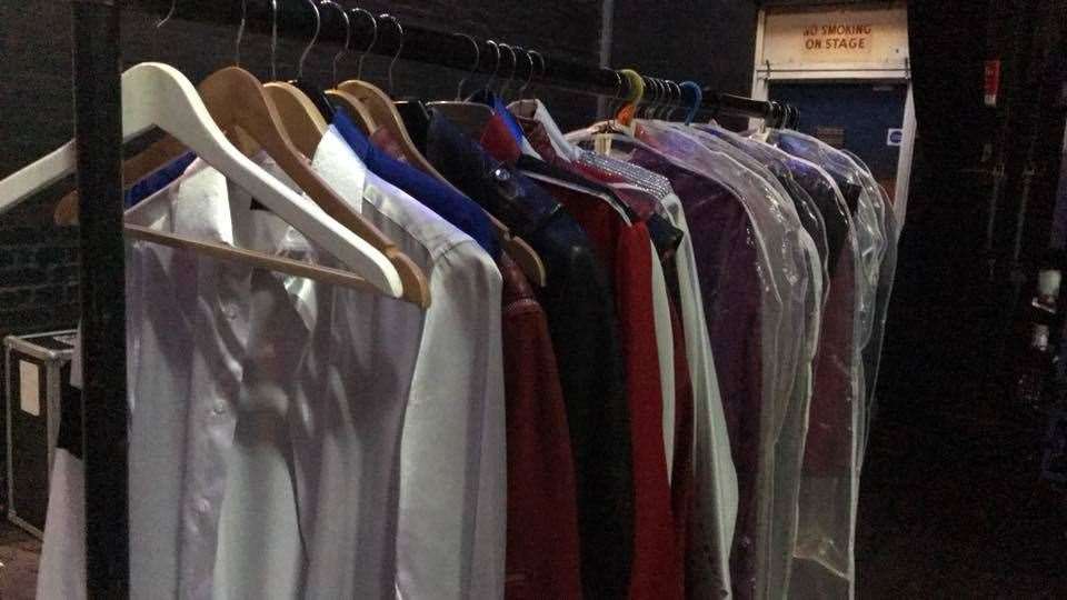 Some of Ben's costumes in the dressing room (8313011)