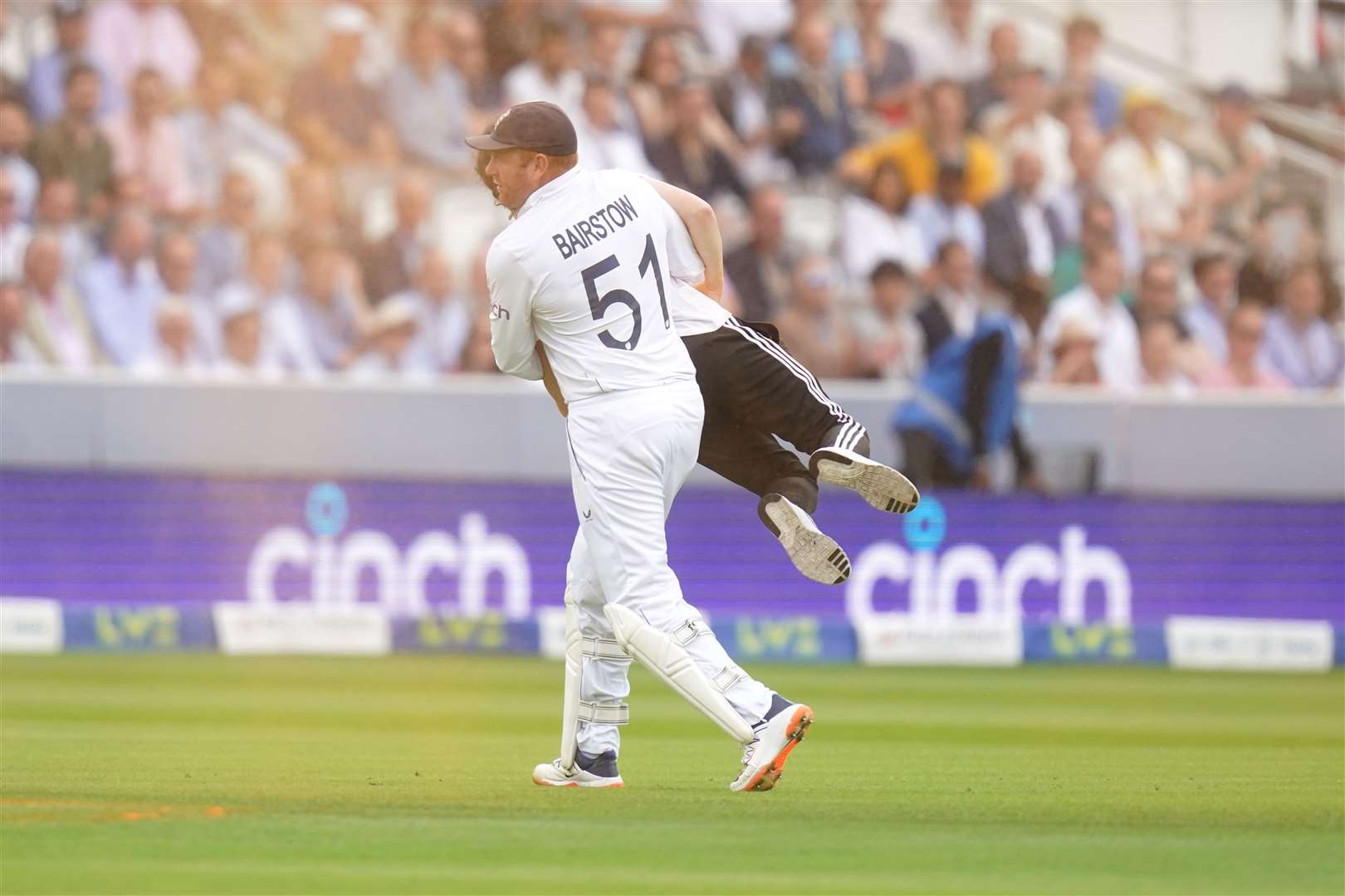 The protest took place during day one of the second Ashes test match at Lord’s (Adam Davy/PA)