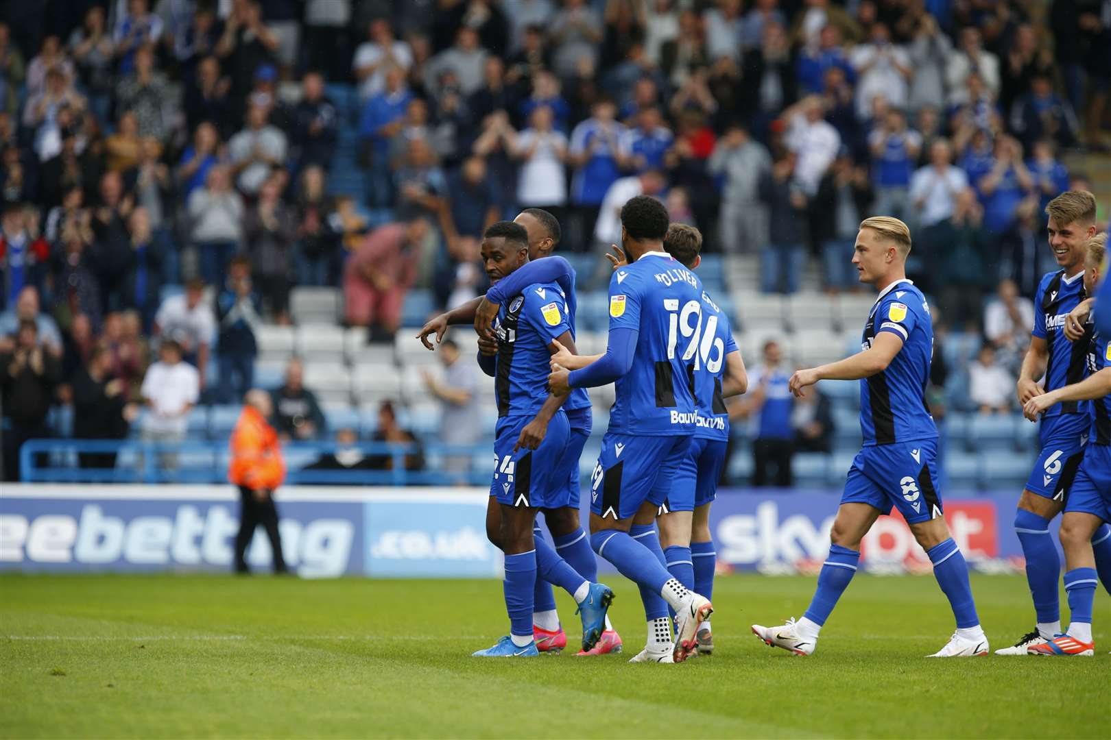 Mustapha Carayol puts the Gills infront Picture: Andy Jones