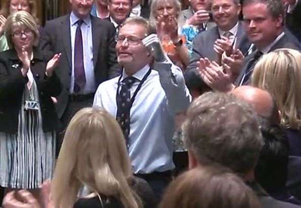 South Thanet MP Craig Mackinlay returned to the House of Commons for the first time in May after his devastating sepsis battle. Picture: BBC Parliament