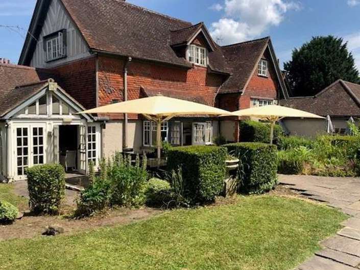 The outside area at the back of the pub. Picture: The White Hart