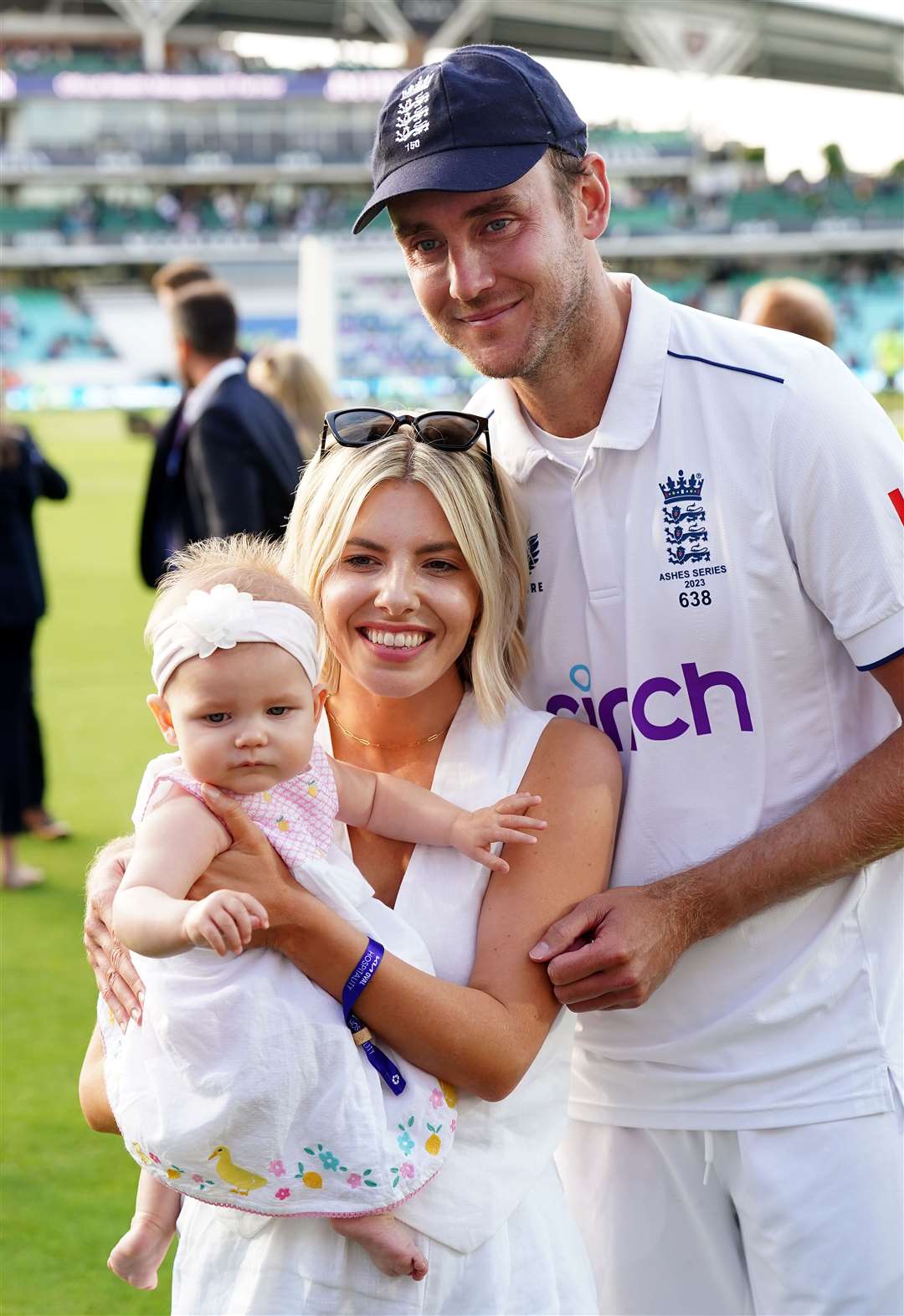 England player Stuart Broad and partner Mollie King (Mike Egerton/PA)