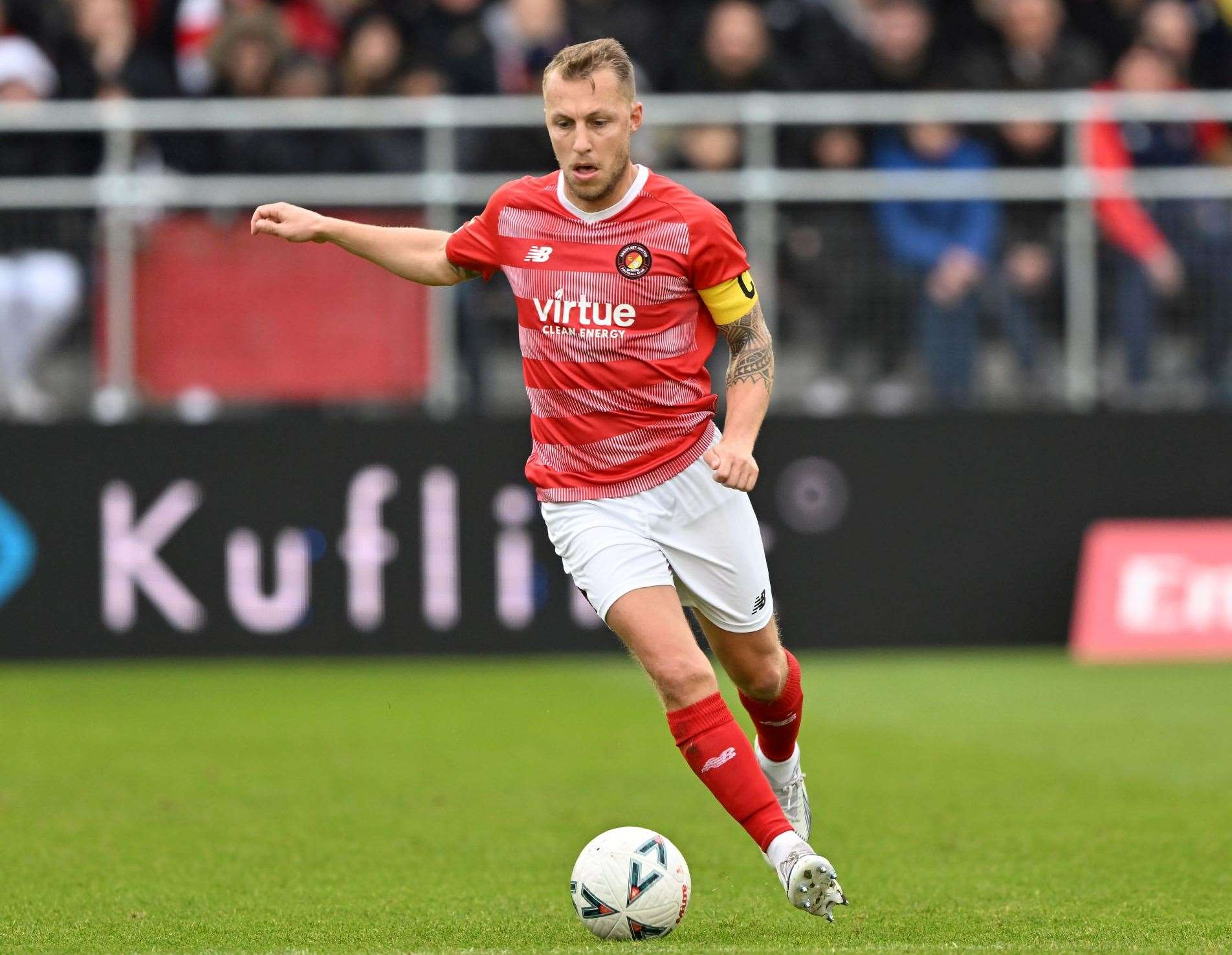 Ebbsfleet United captain Chris Solly can't wait for the challenge of National League football. Picture: Keith Gillard