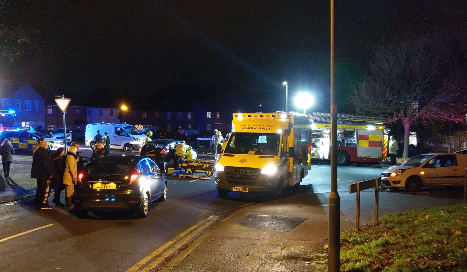The crash in Goudhurst Road, Gillingham. Picture: Martin from Gillingham