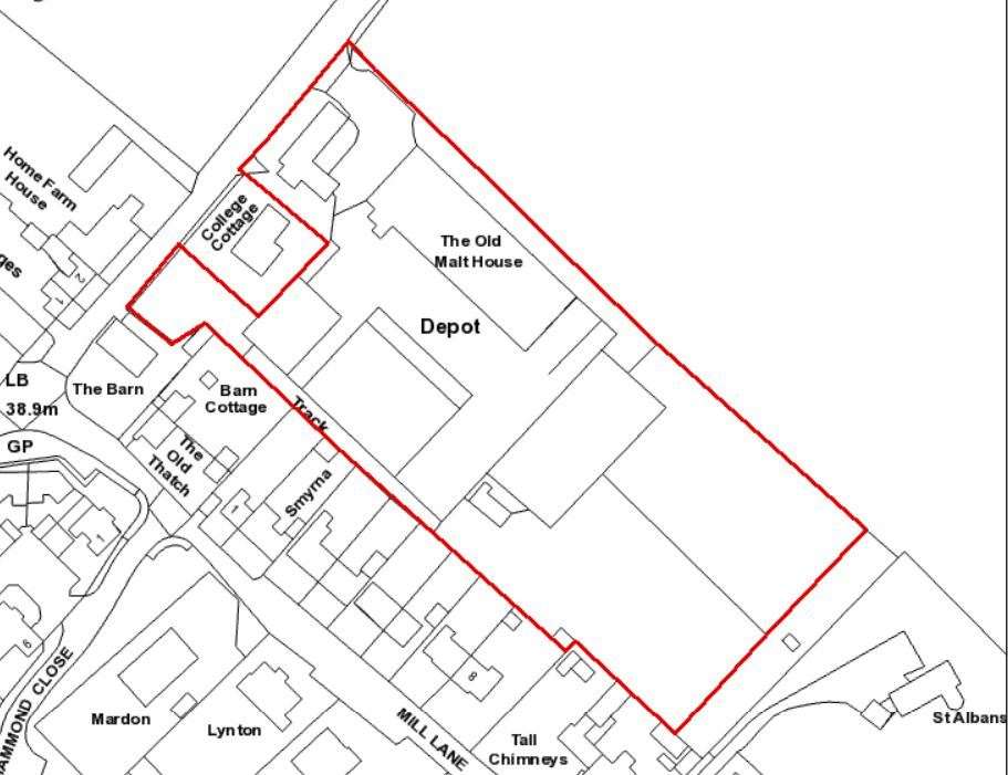 The homes will be built on land bordering Mill Lane. Picture: Planning portal