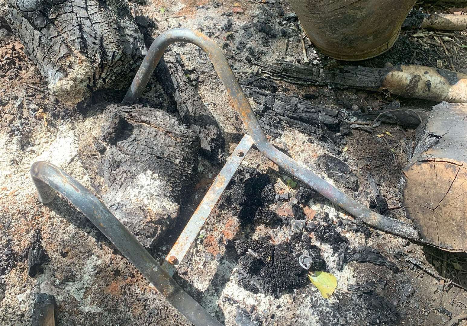 Arsonists destroyed the forest school at Sevenoaks Nature Reserve. Picture: Kent Wildlife Trust