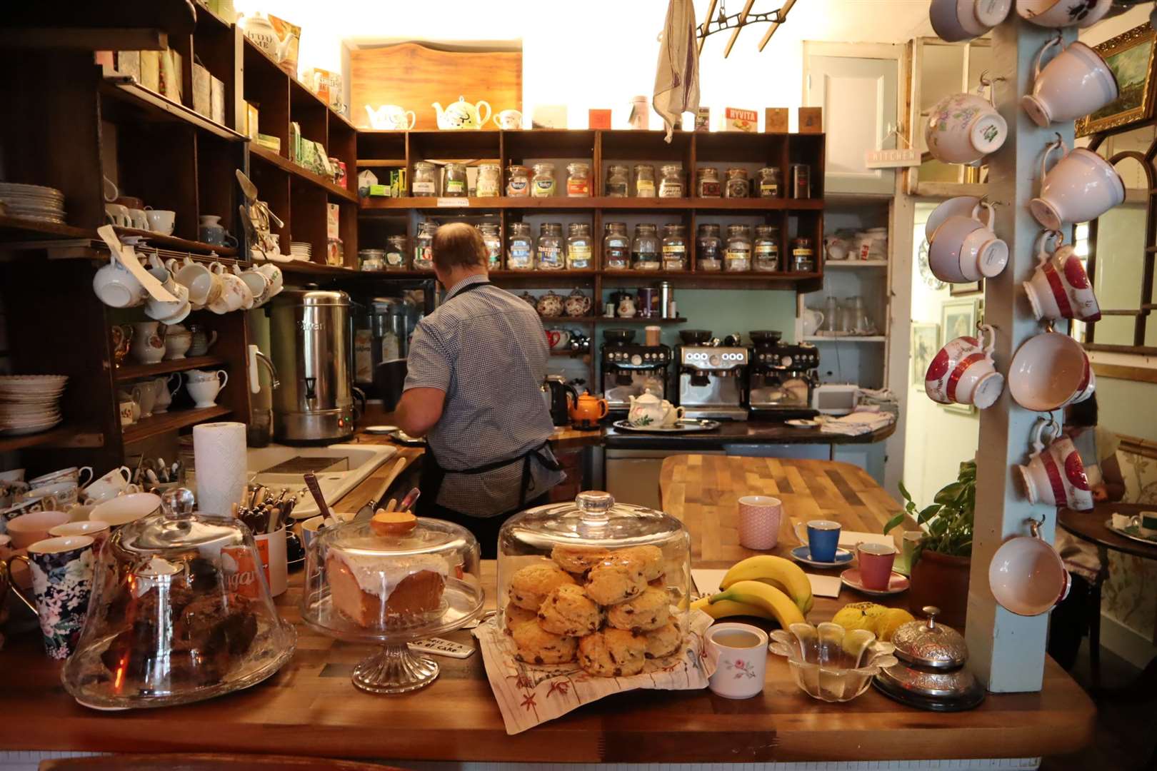 Owner Stephen Jackson at work at the Jacksonwood tea room. Picture: John Nurden