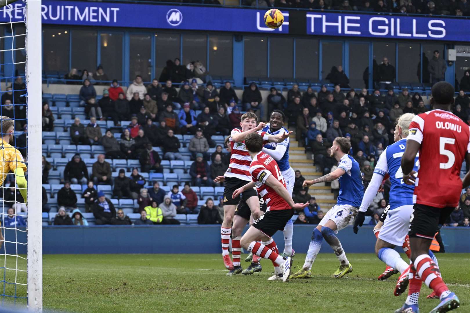 Action between Gillingham and Doncaster Rovers at Priestfield on Saturday Picture: Barry Goodwin