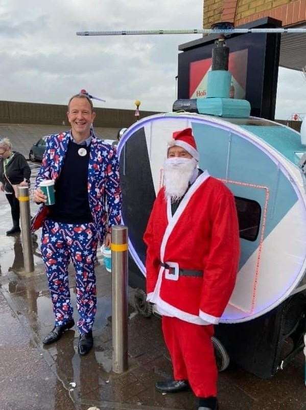 Jason Tarry, left, and Tim Bell who inspired the Tesco Pride of the Island awards for his fundraising for the air ambulance