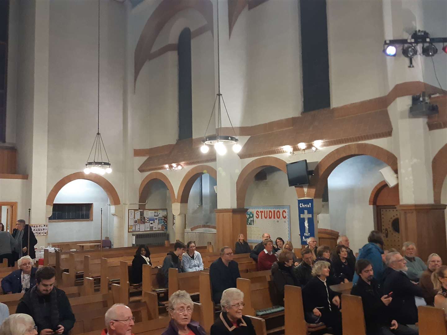 Residents attended the Question Time-style event which took place inside the church.