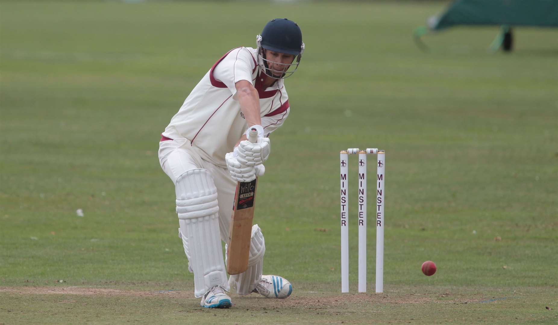 Julius Cowdrey bats for Minster against Catford at Minster Cricket Club Picture: John Westhrop