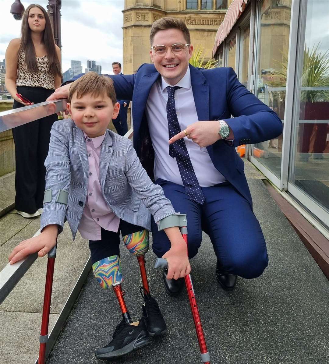 Tony with BCyA patron Dr Alex George. Picture: Paula Hudgell