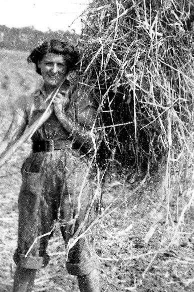 Glady Baker in her land girl days