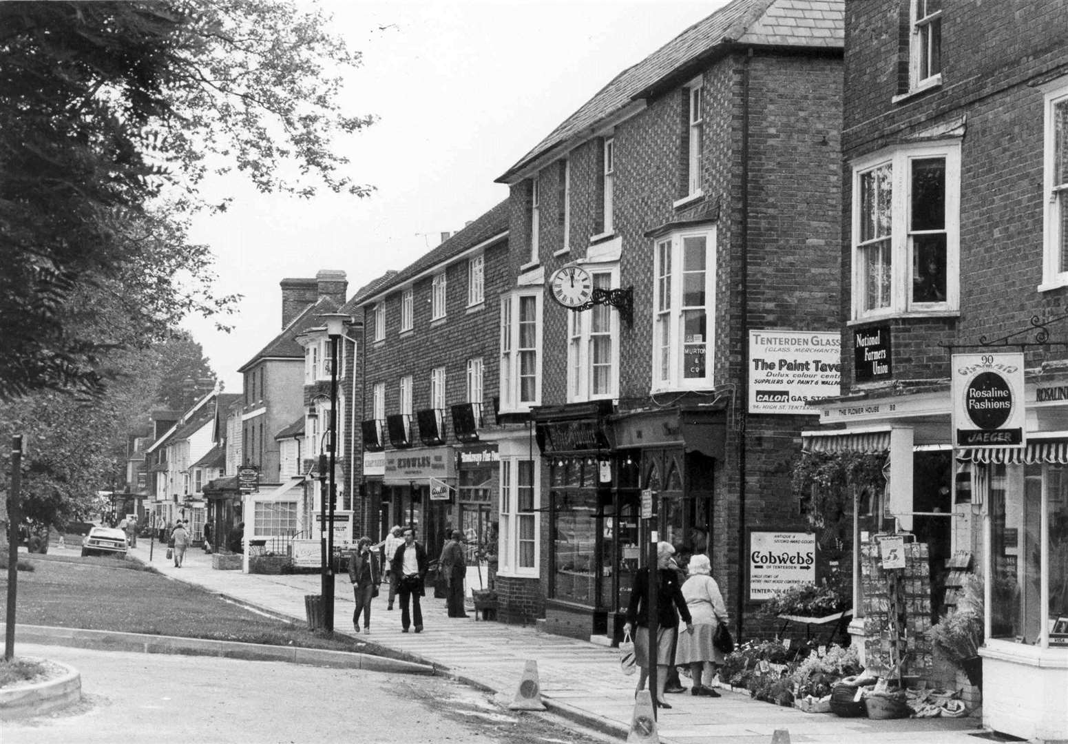 Shops in Tenterden High Street in June 1984