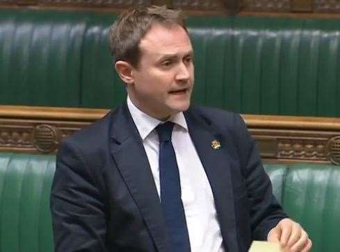 Tonbridge and Malling MP Tom Tugendhat speaking during a House of Commons debate. Picture: Parliament TV