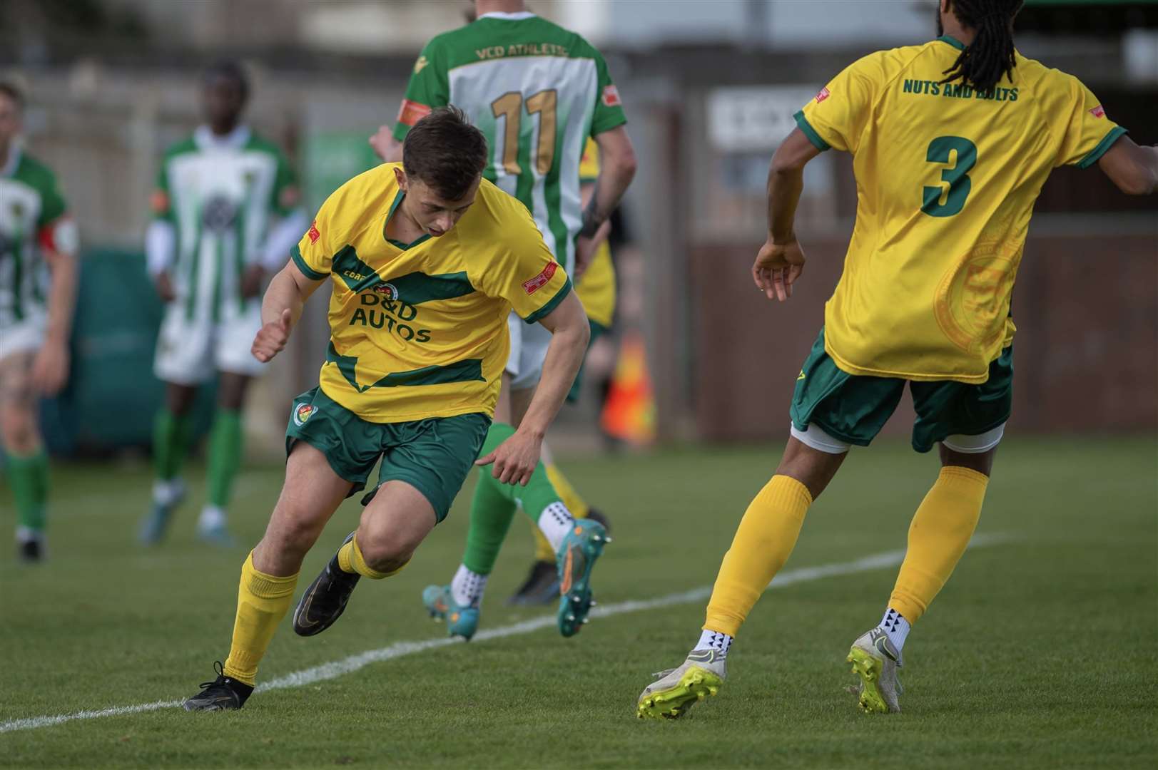 Johan ter Horst wheels away after scoring. Picture: Ian Scammell