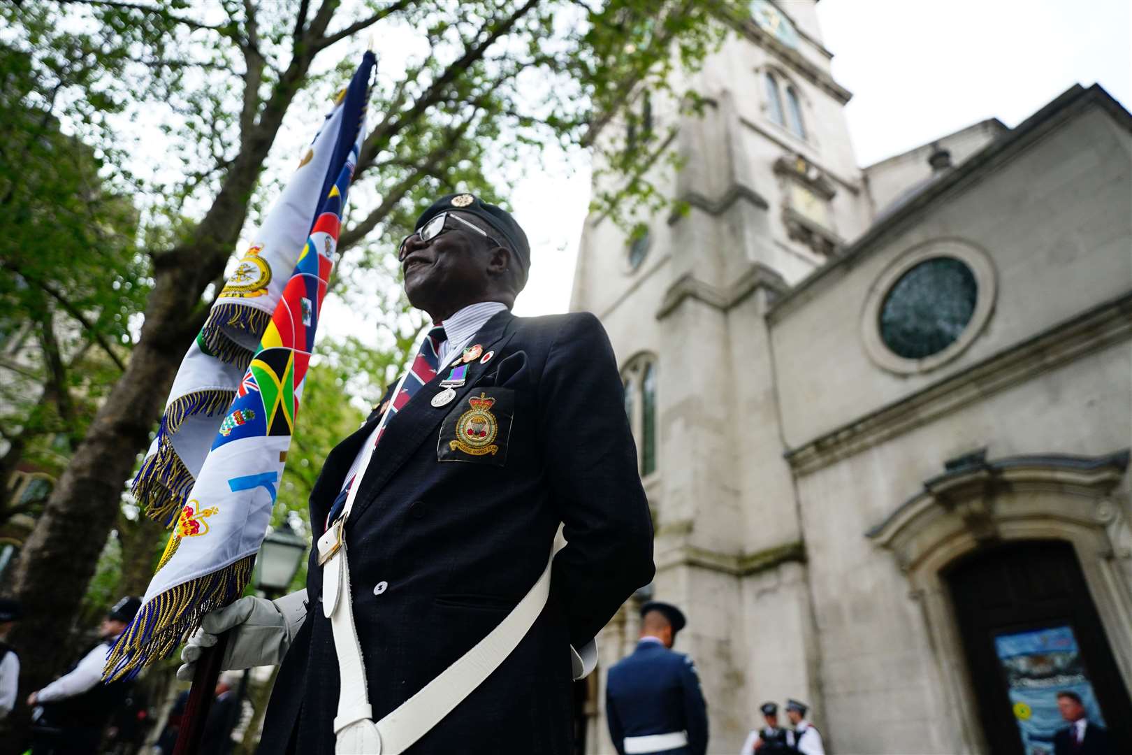 The Guard of Honour in place for the funeral (Victoria Jones/PA)