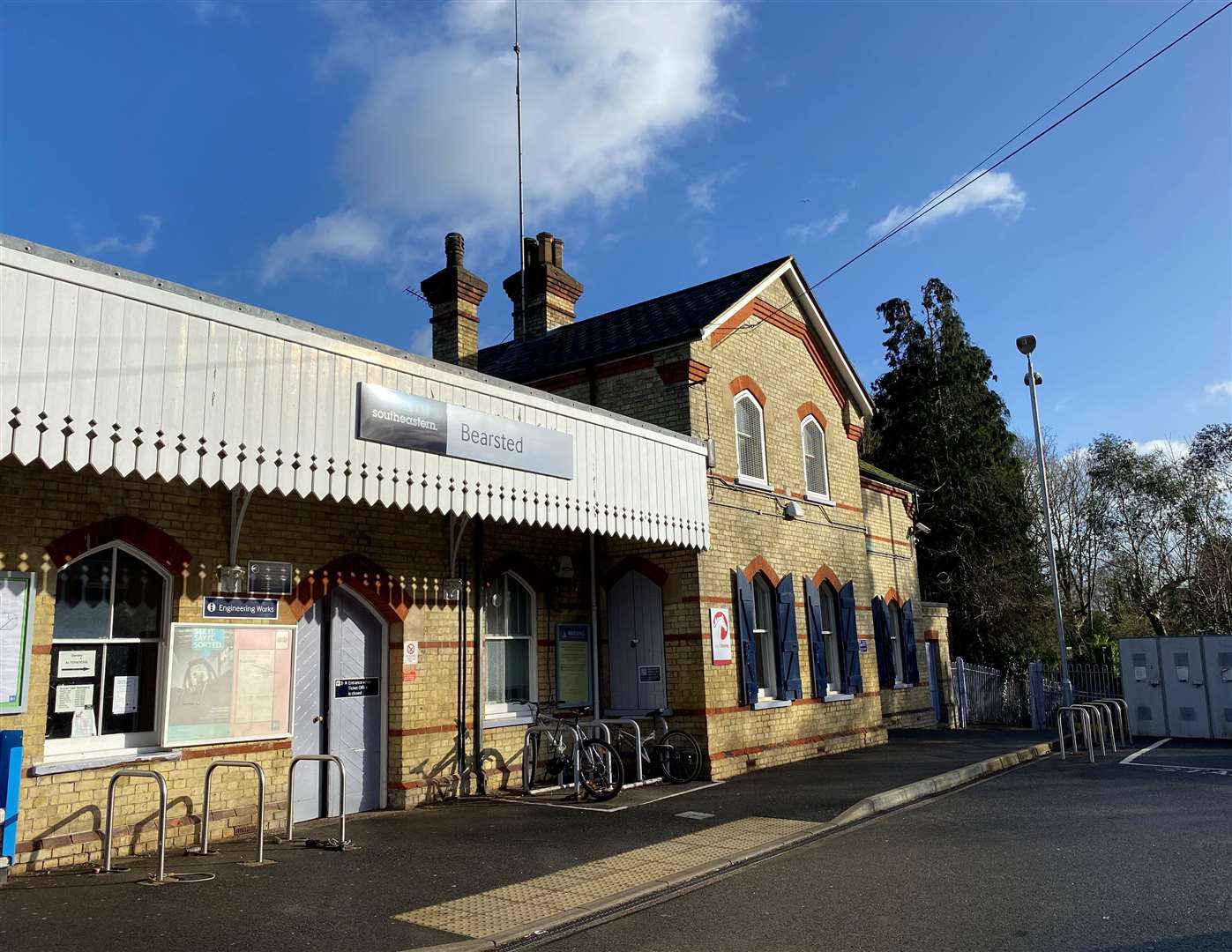 Smoke was seen coming from a train at Bearsted station