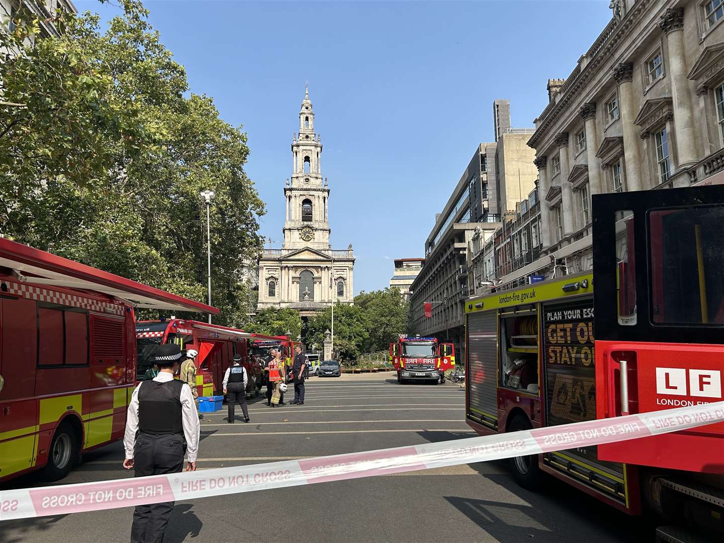 London Fire Brigade’s onsite operation has ended but it is continuing to investigate the fire, Somerset House said (Pol Allingham/PA)