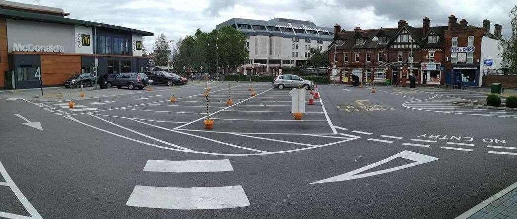 McDonalds in Hart Street, Maidstone have traffic managment officers in place