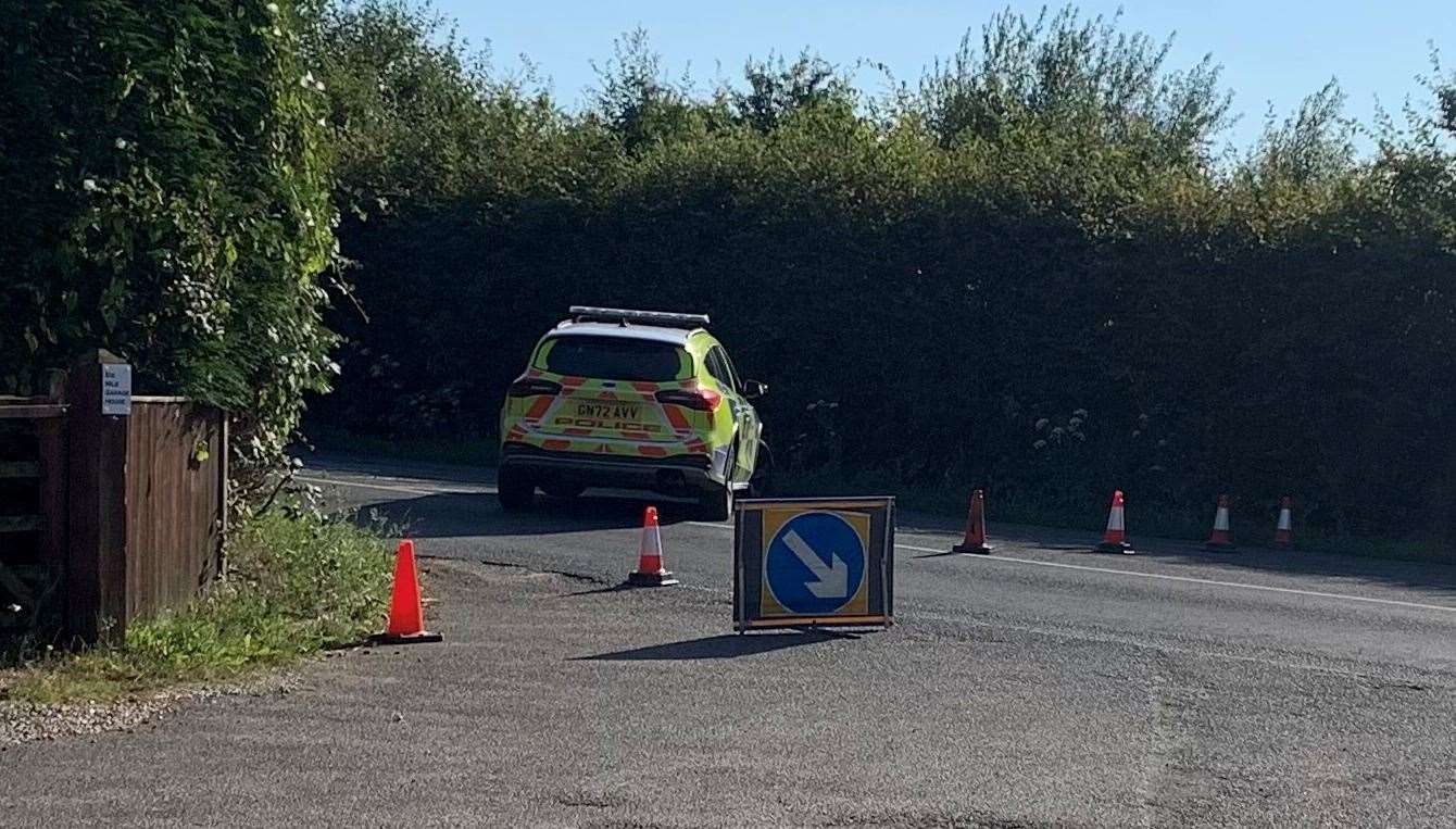 A motorcyclist has died after a crash on Stone Street near Stelling and Farthing Common