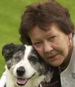 PLEA: Janice McNaughton with her injured dog Mona