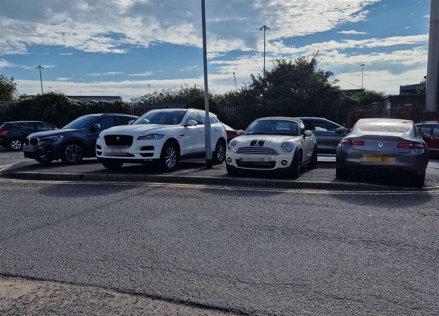 Parked cars crammed into any space available at Elizabeth Street, Dover