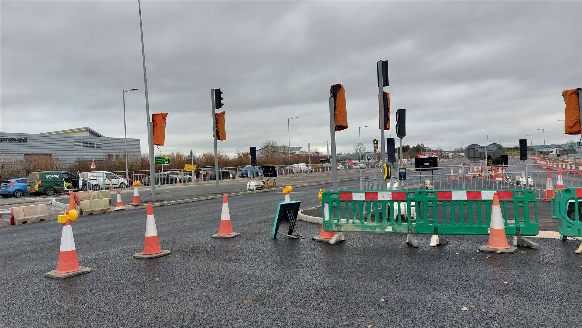 Changes to the layout mean drivers will be able to turn right out of Finberry for the first time