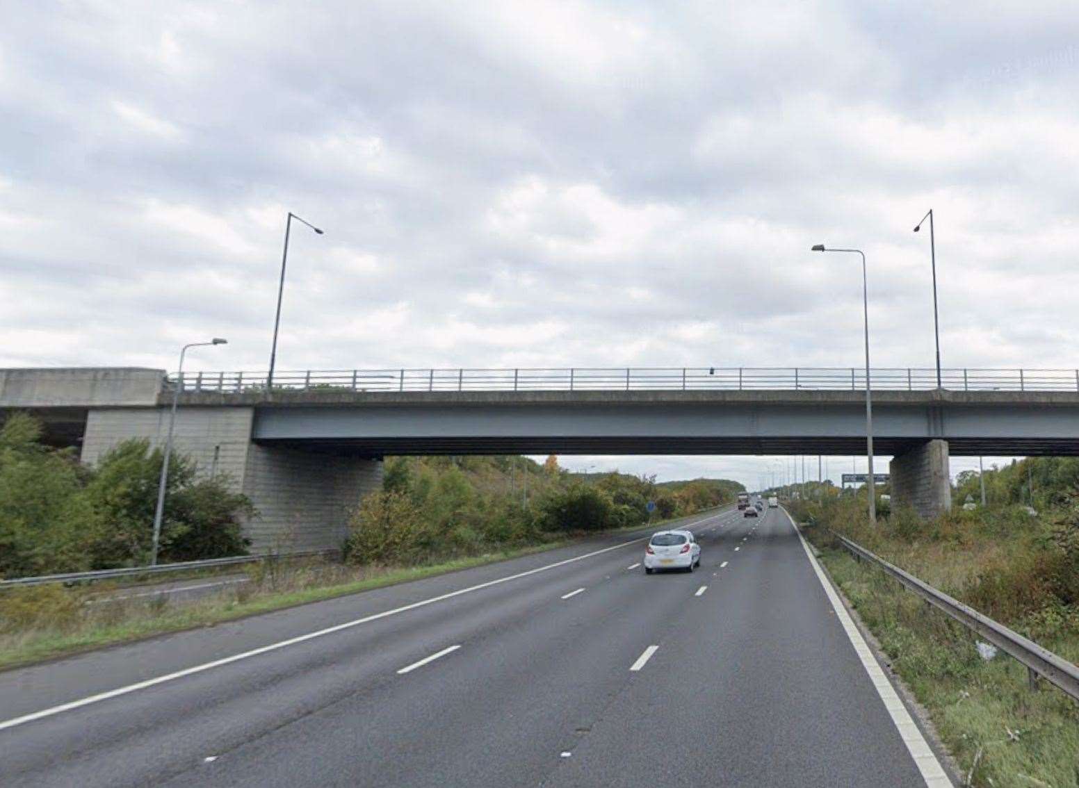 Overnight closures are set to take place between Junction 2 of the M2, near Cuxton (pictured) to the A2 Darenth junction with the M25, near Dartford. Picture: Google Maps