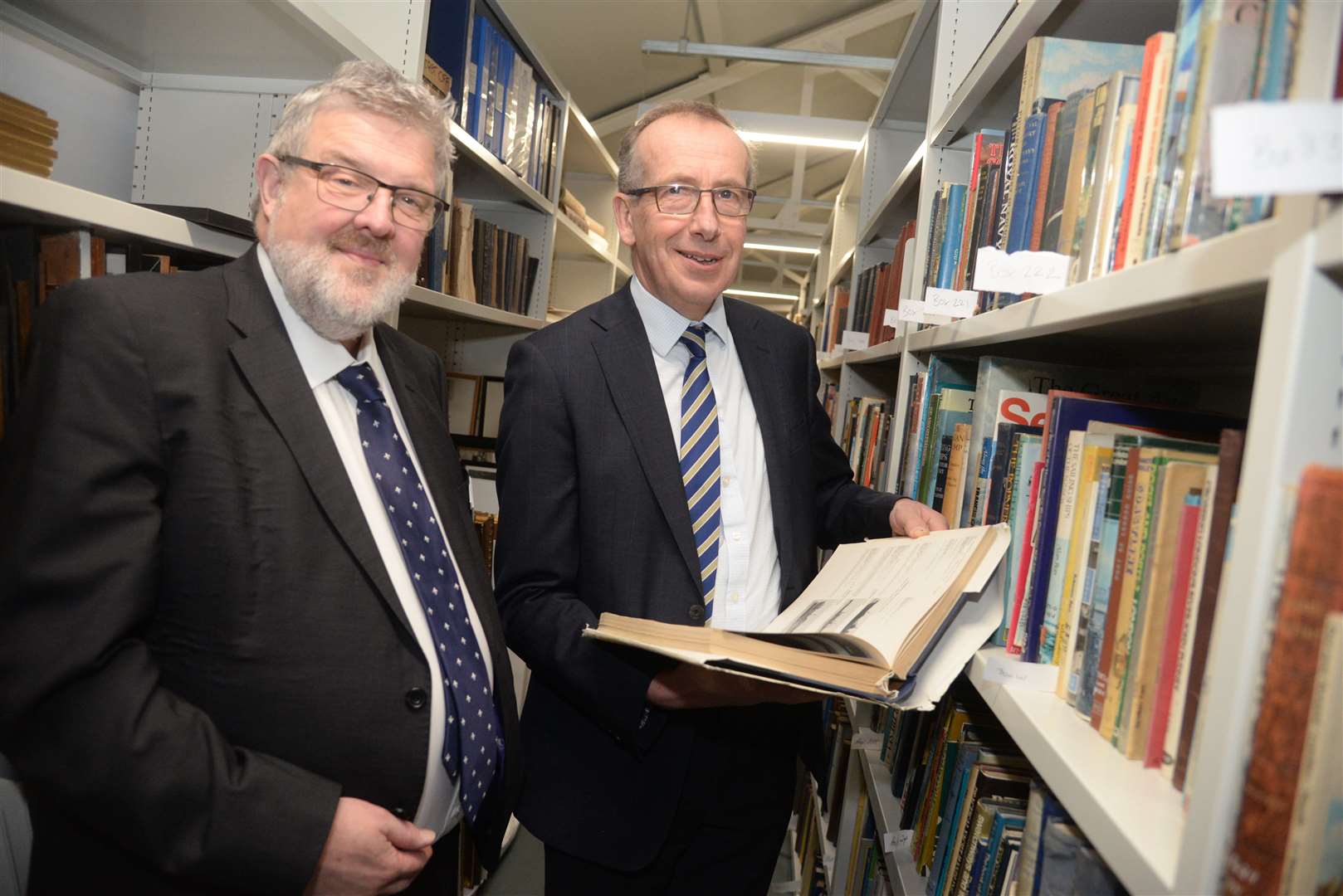 Richard Holdsworth and Bill Ferris in the archive. Picture: Chris Davey (30401872)