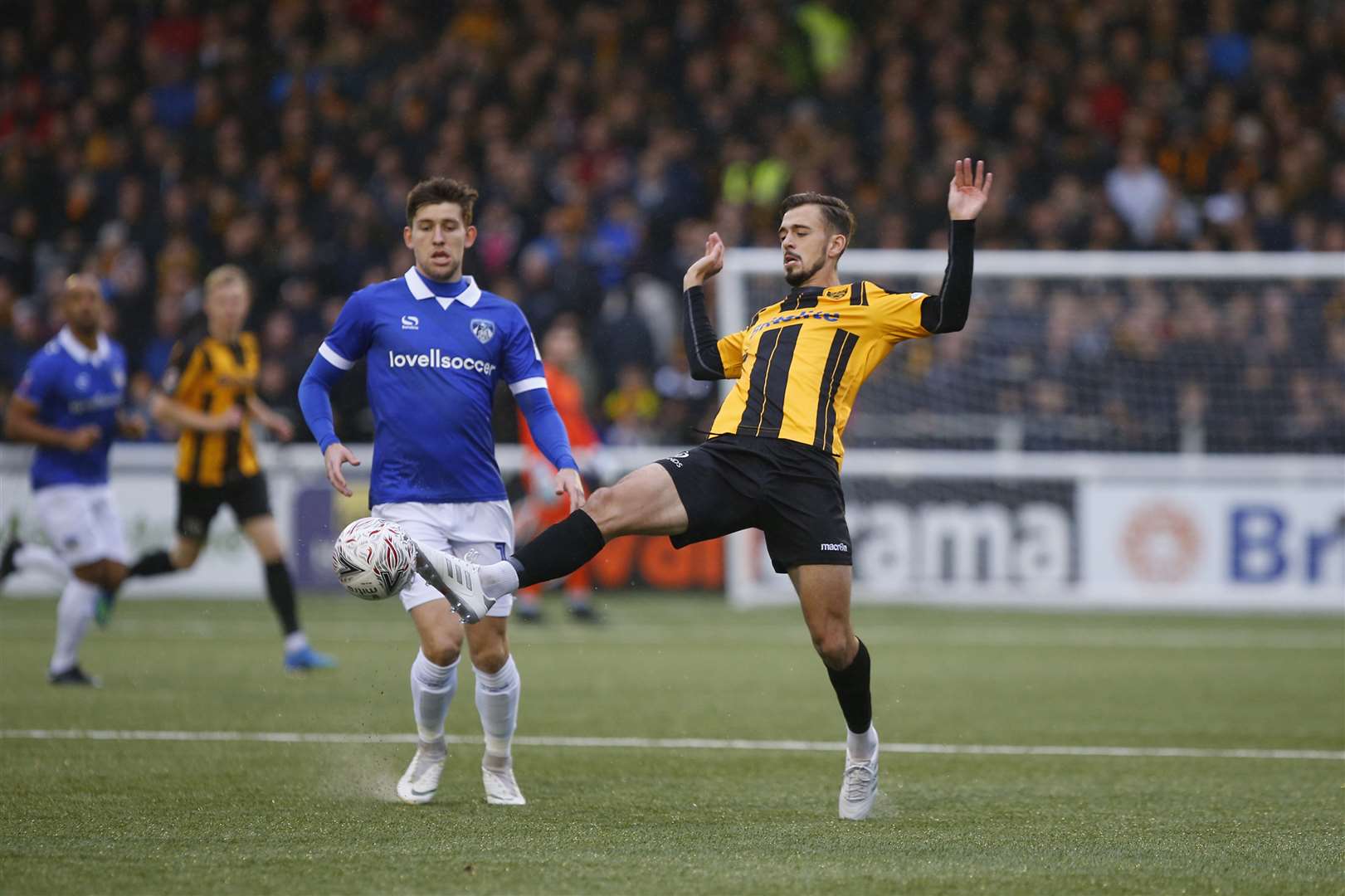 Maidstone midfielder Jack Powell in action against Oldham Picture: Andy Jones