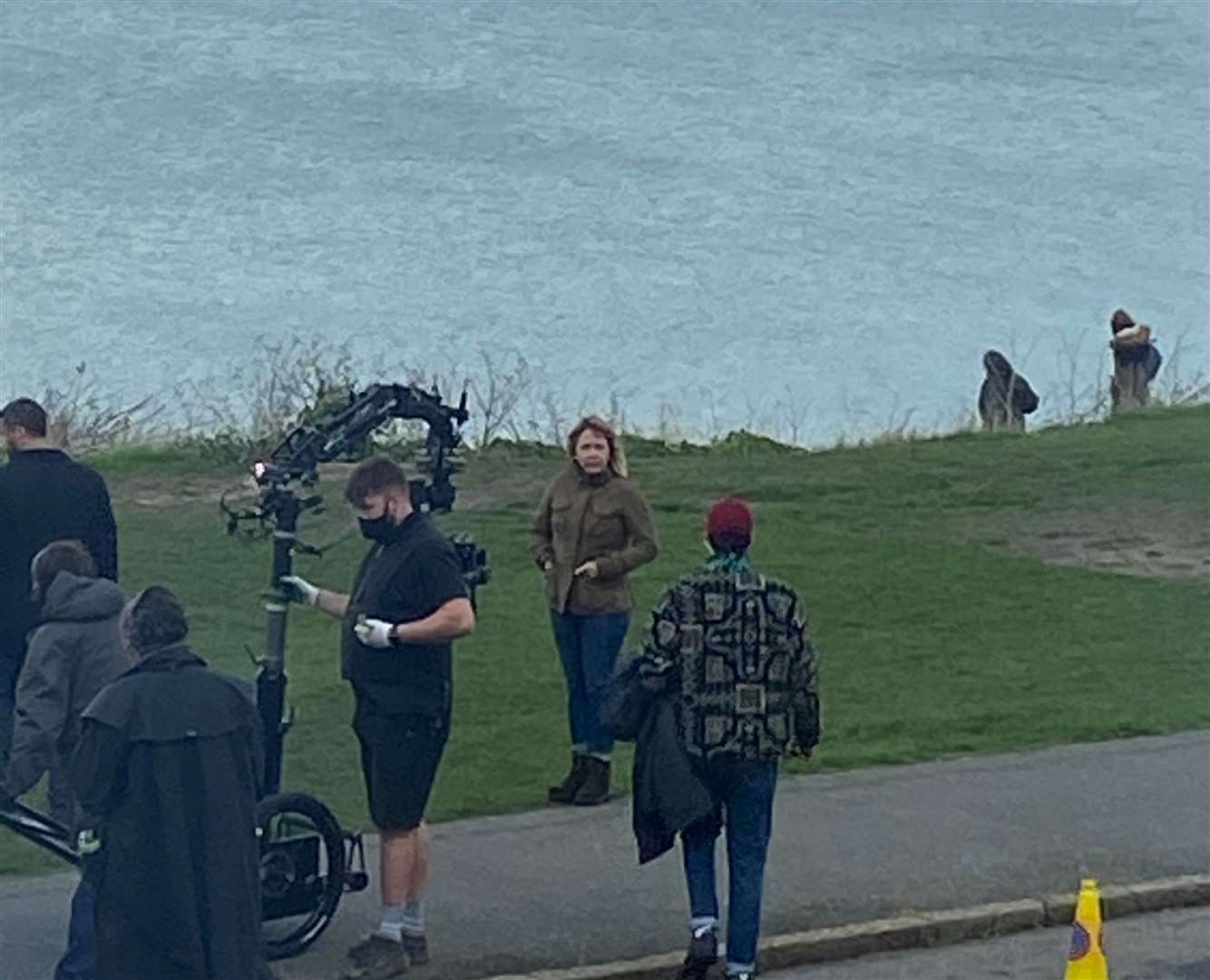 Kerry Godliman spotted filming in Tankerton in October. Picture: Katie Blake