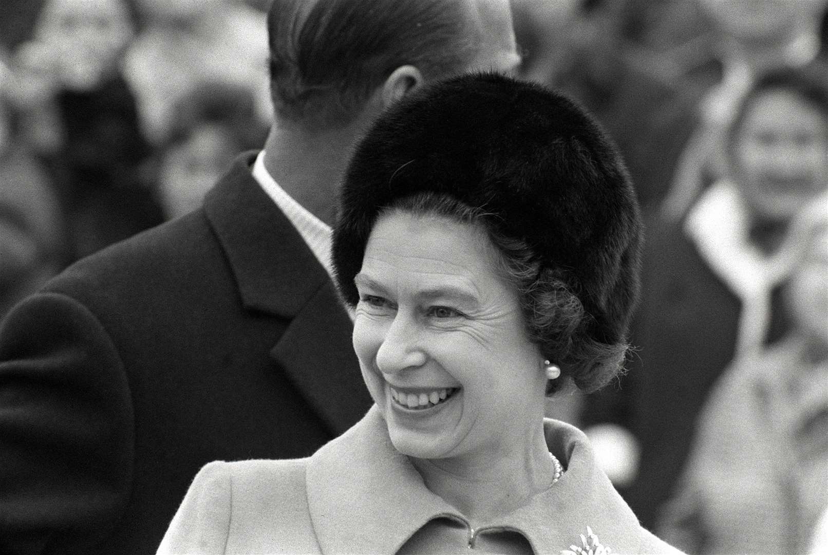 The royal visits Chelmsley Wood shopping centre in Birmingham in April 1971 (PA)