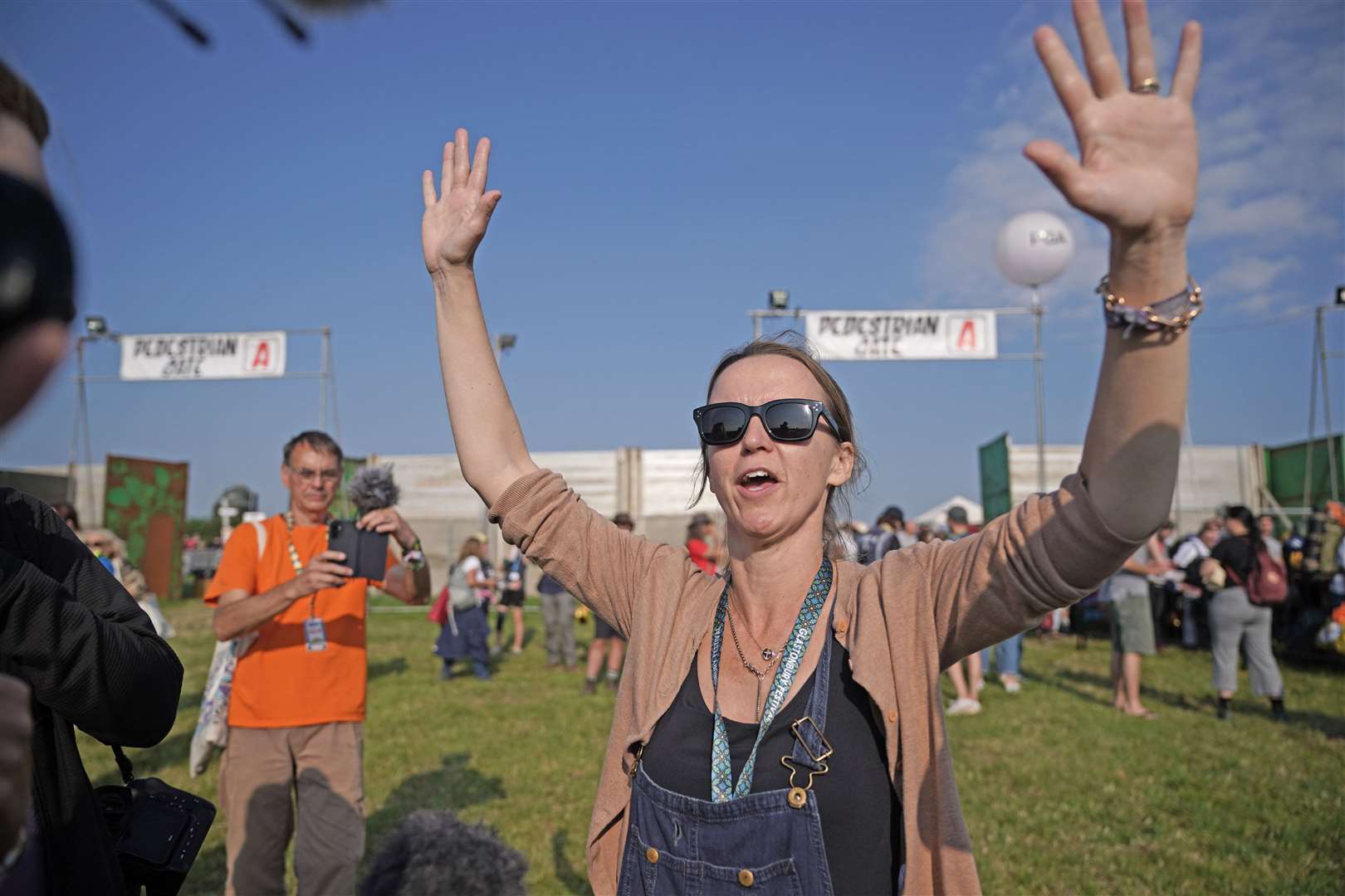 Emily Eavis opened the gates to Glastonbury 2024 on Wednesday (Yui Mok/PA)