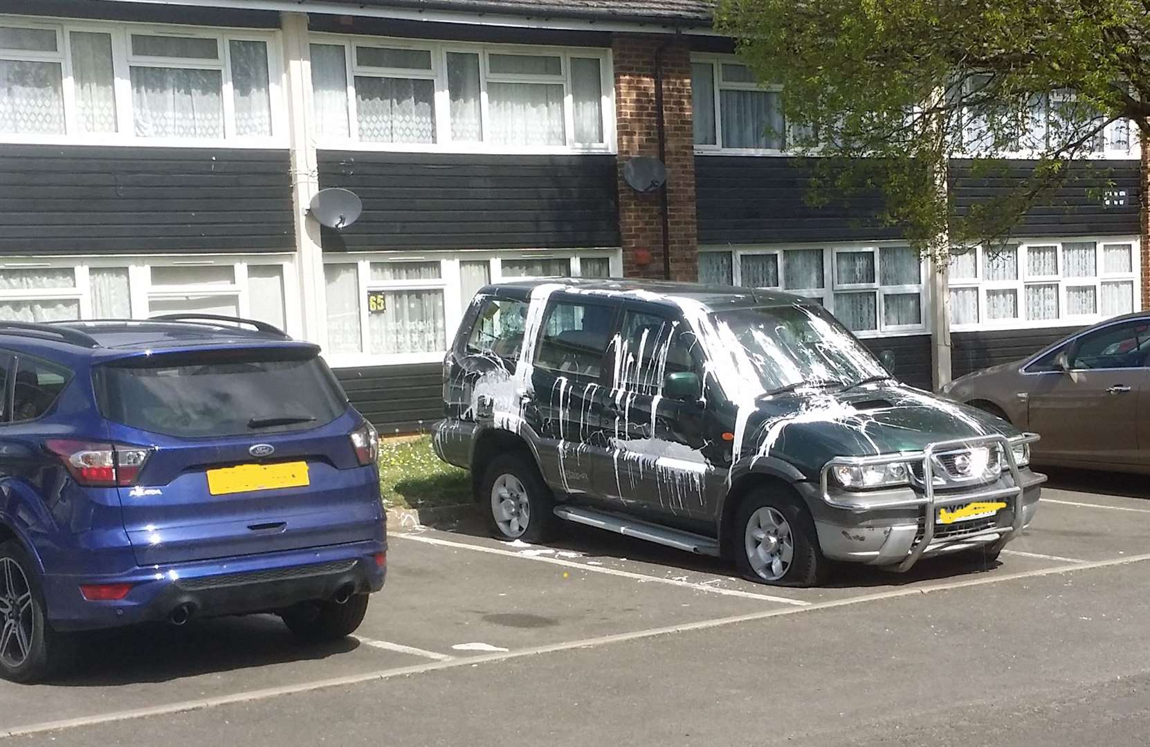 A car was badly damaged by vandals in Park Wood. Picture: David Stubberfield (9528811)