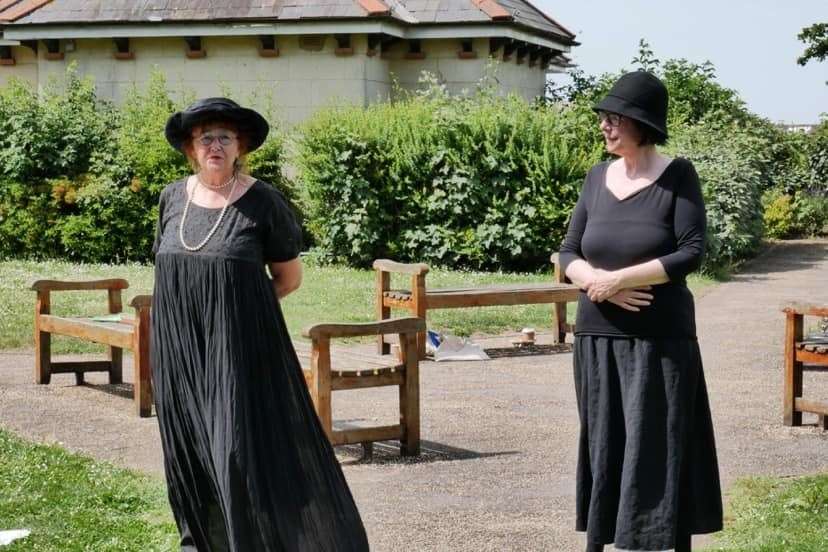 Chris Reed, left, and Jo Eden presented the Lost Communities of Sheppey at Queenborough as part of the Whitstable Biennale