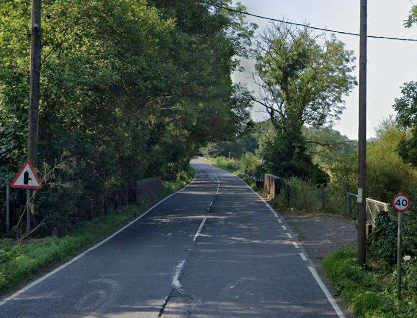 The A28 Ashford Road in Chilham is closed in both directions after a crash. Picture: Google