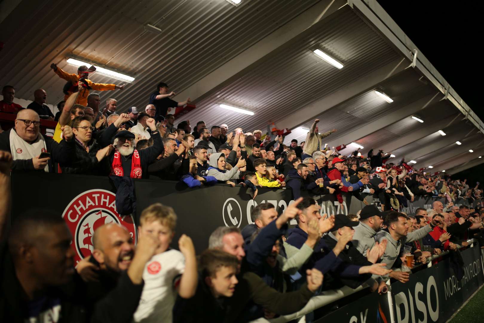 Fans came out in force for the play-offs at Chatham Picture: Max English