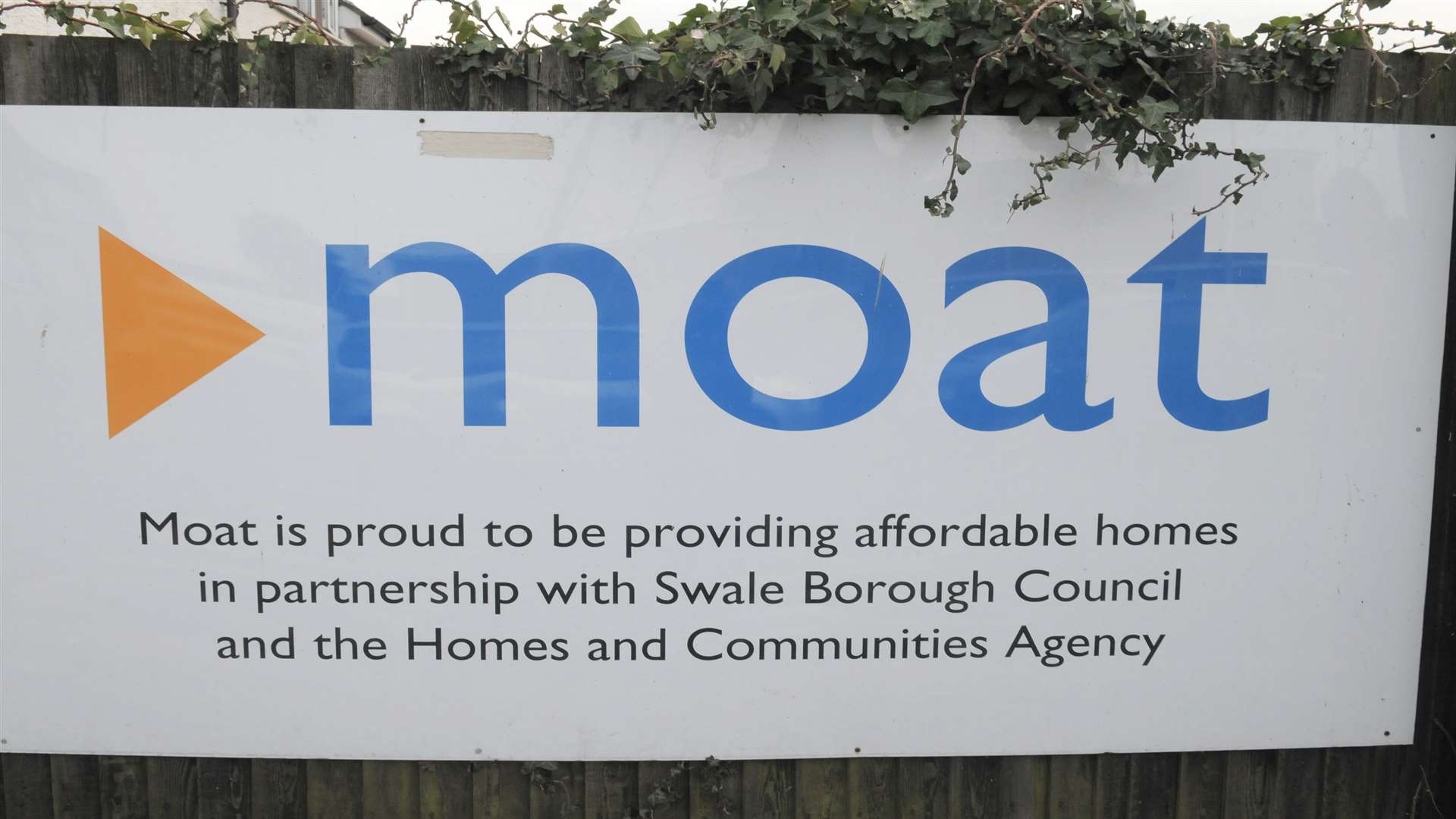 Moat Homes signage at the site