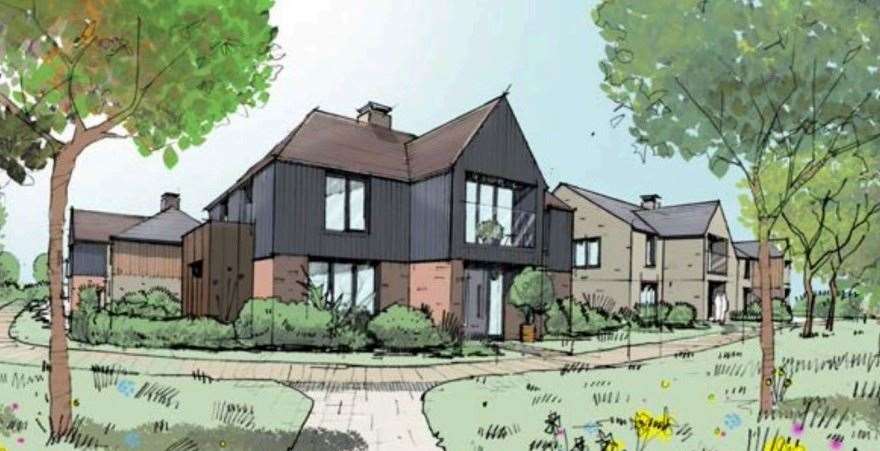 An outline application has been put forward for 55 new homes in St Michaels near Tenterden. Picture: DHA Planning/On Architecture