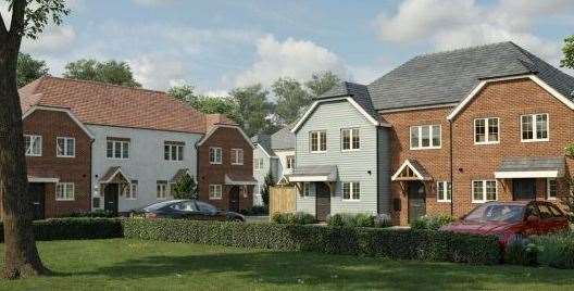Proposed layout of the 18 homes at Oast House Nursery, Ash, Sevenoaks. Picture: Canham Homes (Kent) Ltd