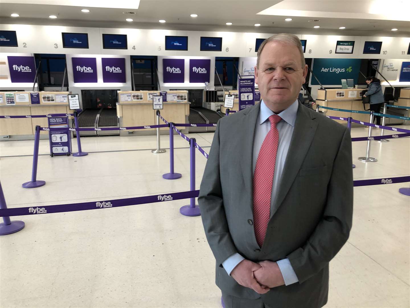 Brian Ambrose at Belfast City Airport (David Young/PA)