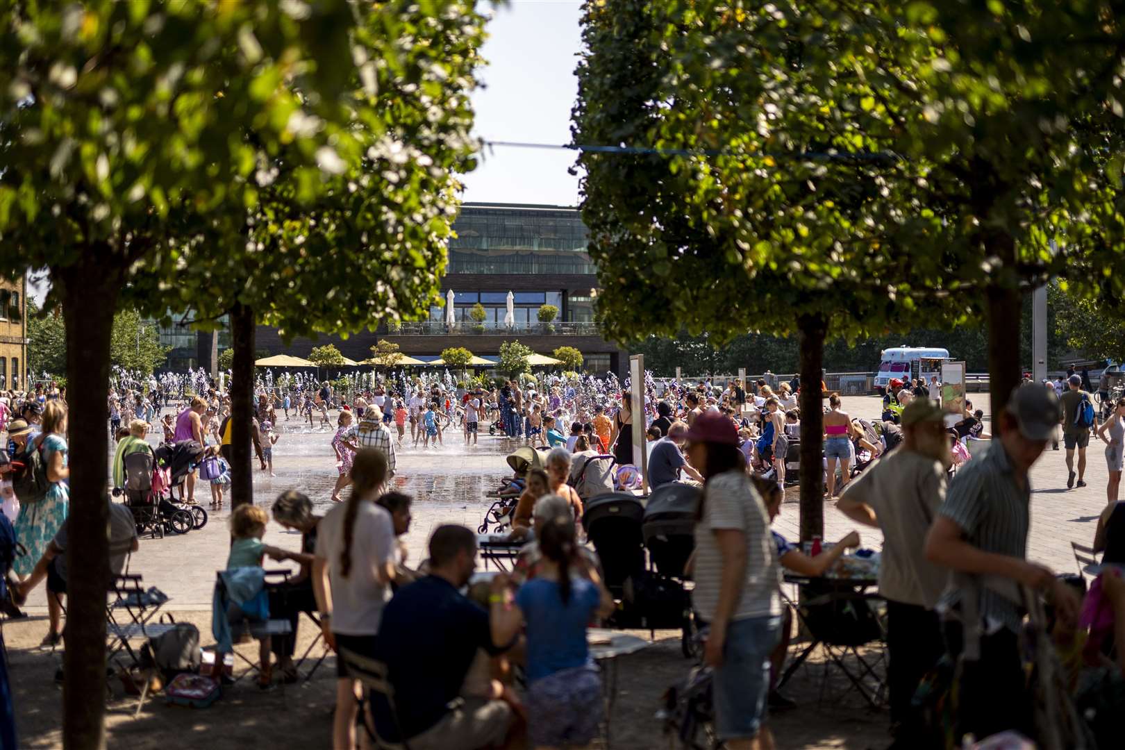 Seeking shade is another important way of enjoying the hot weather safely (Jordan Pettitt/PA)