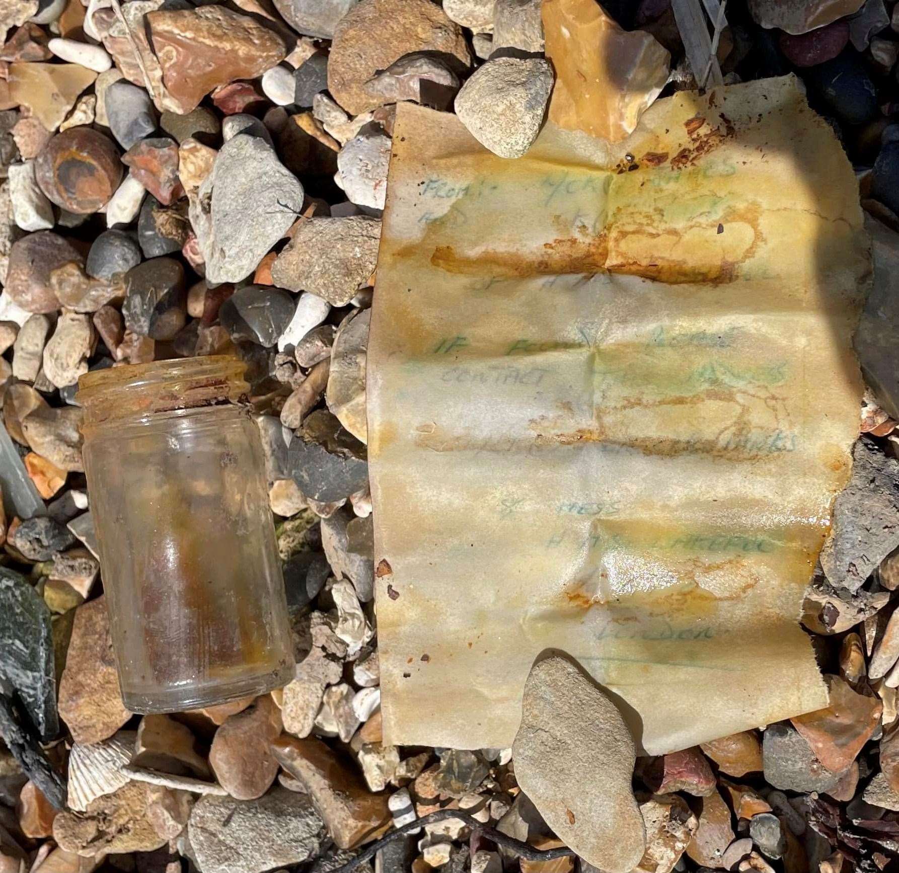 The letter is believed to be from HMS Wakeful. Picture: Daniel Langowski